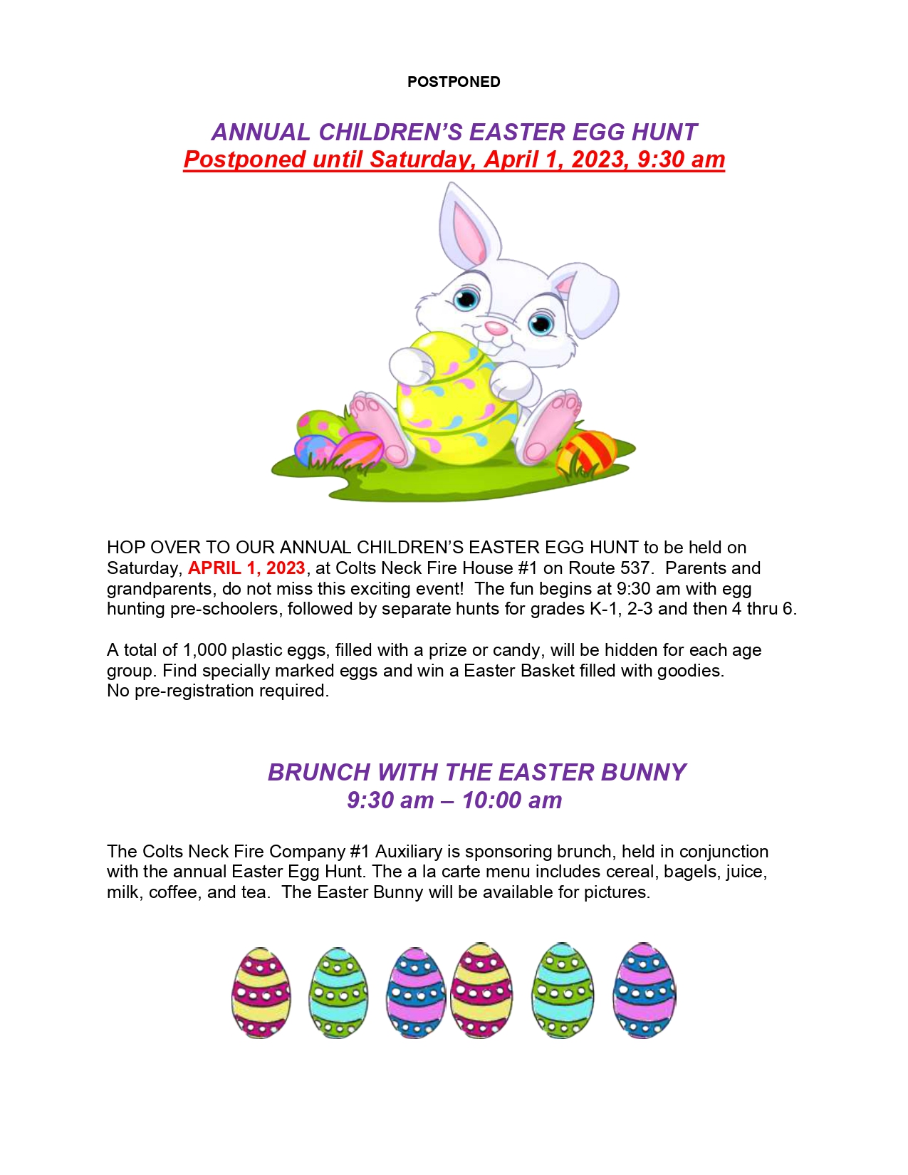 2023 POSTPONED 4.1 NEW DATE Easter Egg Hunt flyer_page-0001